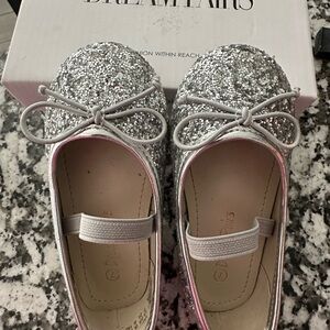 Dream Pairs Silver Glitter Kids Shoes